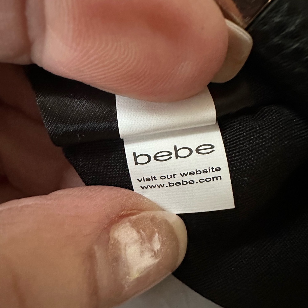 Bebe Black Tote with Gold Accents - Picture 15 of 15